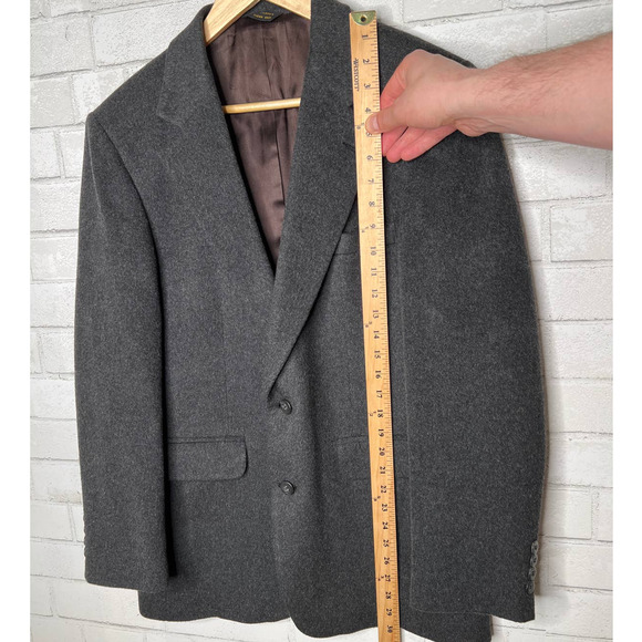 Huckberry Vintage 38R Luxury CAMEL HAIR 2 Button Blazer $450 Wool Jacket Gray - Picture 8 of 10